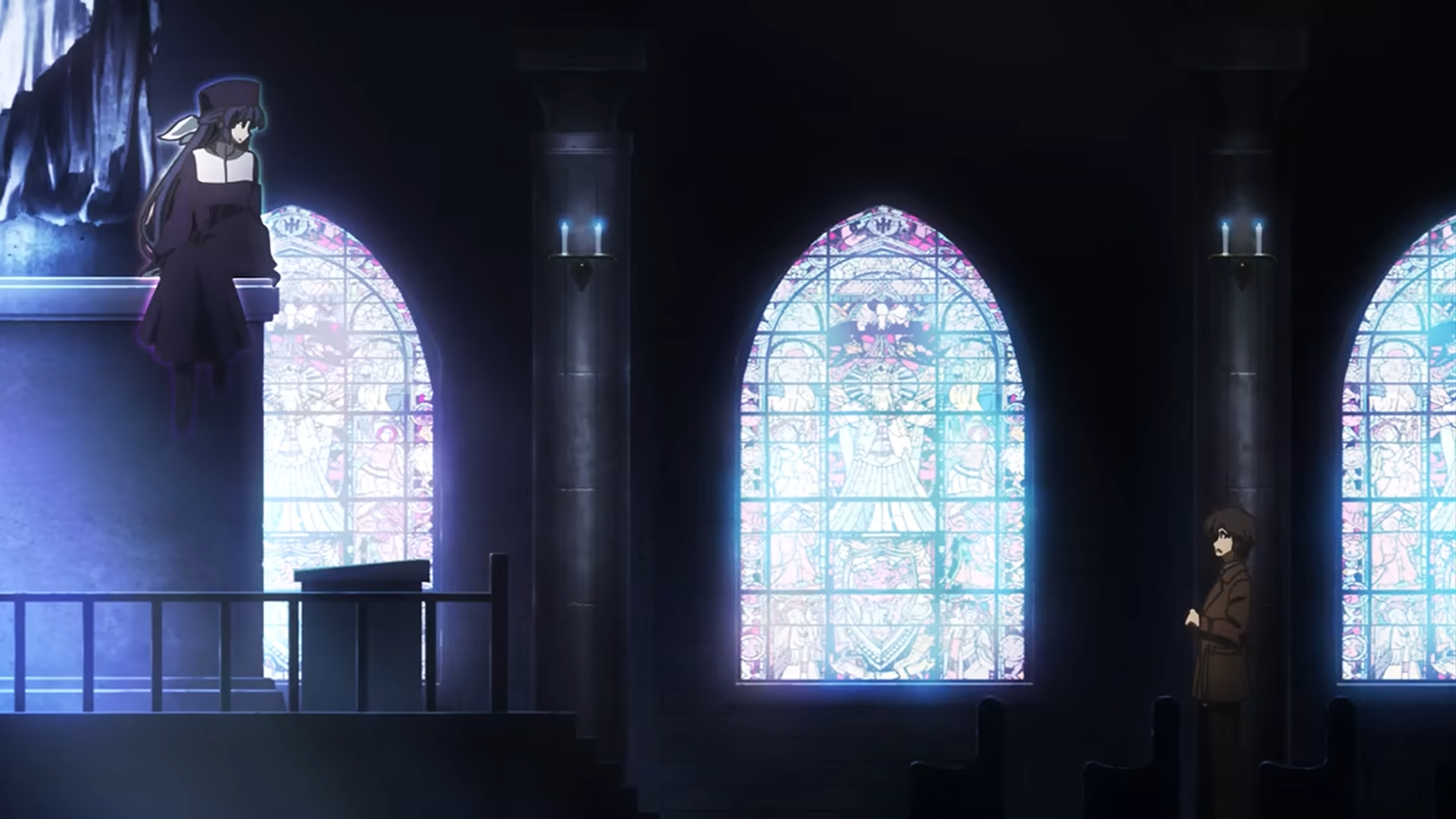 第一集，广野纮来到教堂寻找作画灵感，偶遇天使。