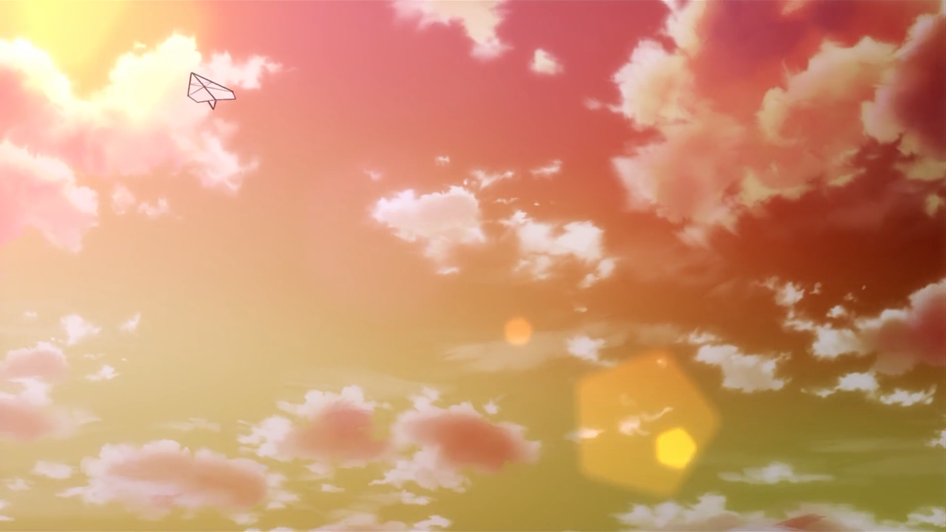 第十集，广野纮掷出的纸飞机。象征打开的心结。